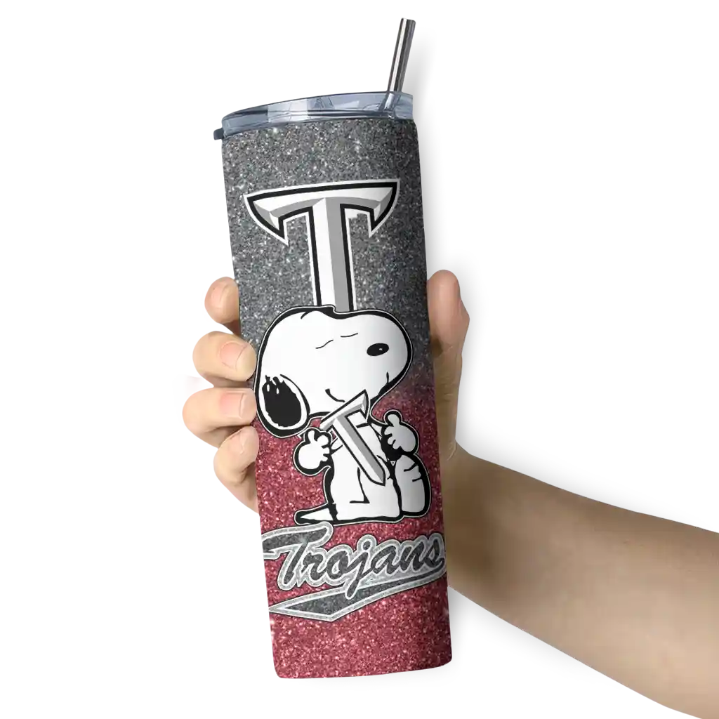 customized-troy-trojans-snoopy-attitude-red-skinny-tumbler-premium-grade.webp