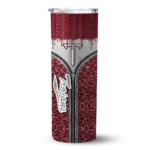 customized-troy-trojans-sparkle-drip-red-skinny-tumbler-best-selling.webp