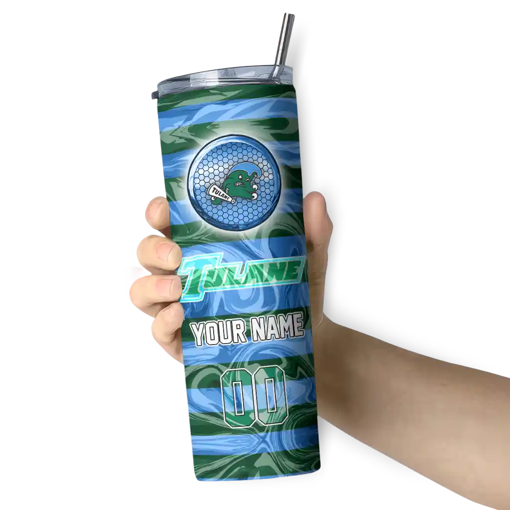 customized-tulane-green-wave-patterned-waves-green-skinny-tumbler-premium-grade.webp