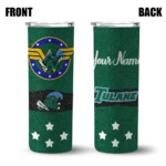 customized-tulane-green-wave-star-cluster-green-skinny-tumbler-best-selling-1.webp