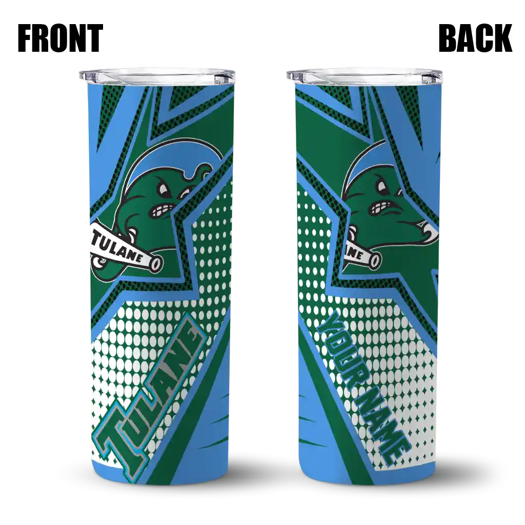 customized-tulane-green-wave-web-stripes-green-white-skinny-tumbler-fashion-forward.webp