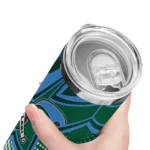 customized-tulane-green-wave-web-stripes-green-white-skinny-tumbler-best-selling.webp
