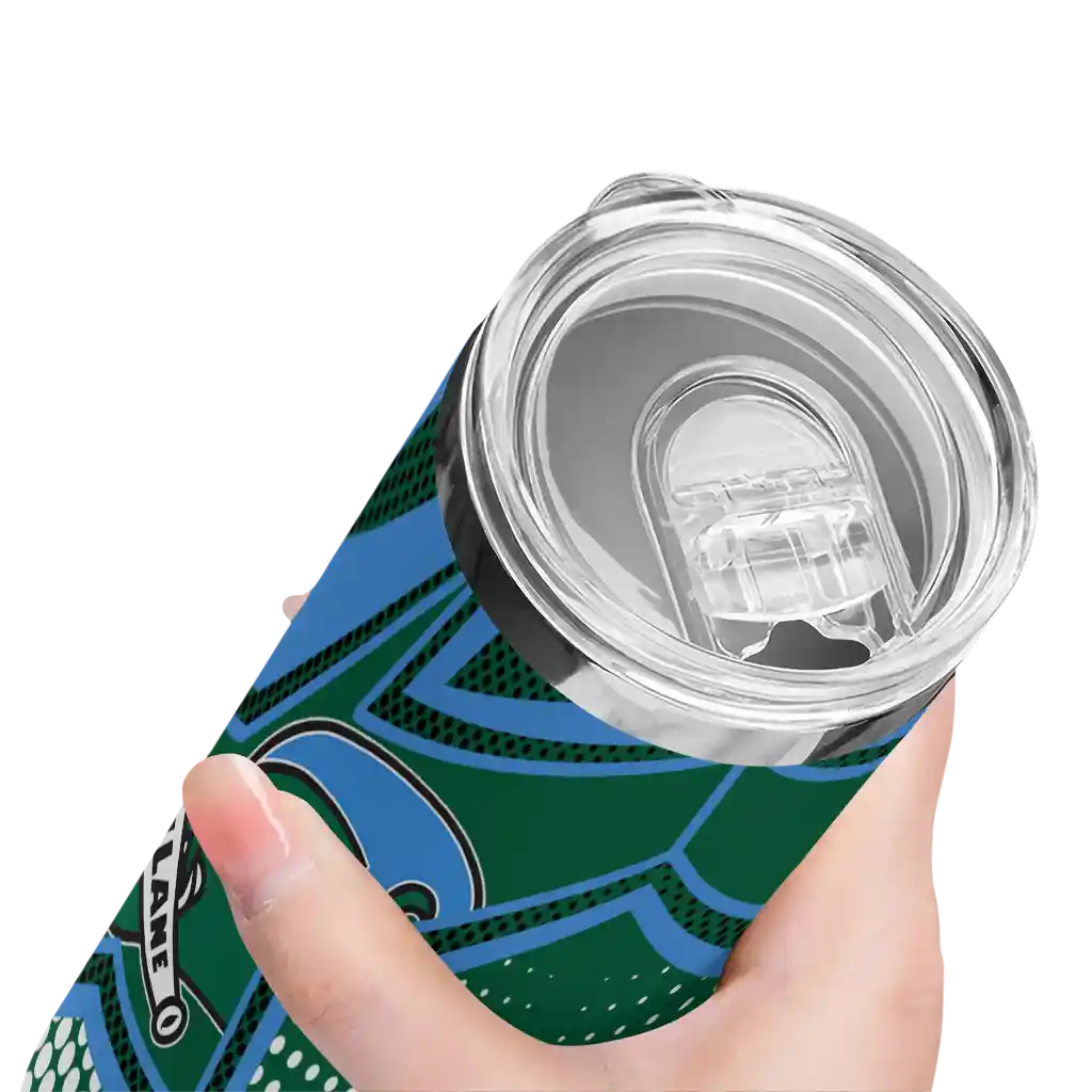 customized-tulane-green-wave-web-stripes-green-white-skinny-tumbler-high-quality.webp