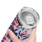 customized-tulsa-golden-hurricane-claw-marks-blue-white-skinny-tumbler-best-selling.webp