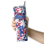 customized-tulsa-golden-hurricane-claw-marks-blue-white-skinny-tumbler-best-selling.webp
