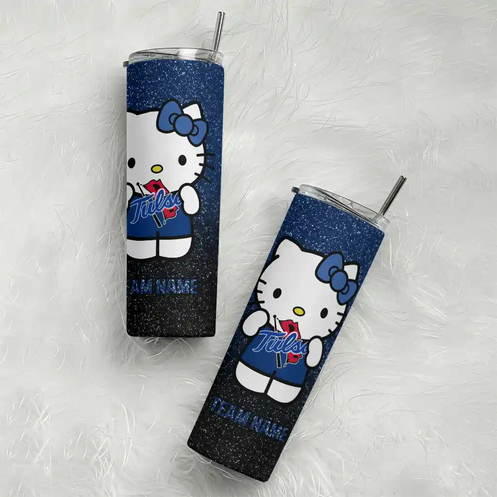 customized-tulsa-golden-hurricane-hello-kitty-blue-black-skinny-tumbler-top-rated.webp