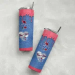customized-tulsa-golden-hurricane-pixel-fade-blue-skinny-tumbler-best-selling.webp