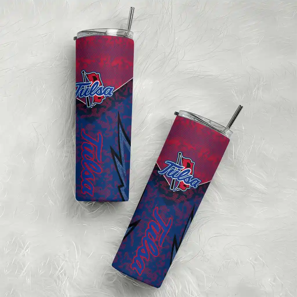 customized-tulsa-golden-hurricane-spiral-burst-print-blue-skinny-tumbler-top-rated.webp