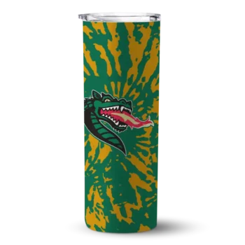 Customized UAB Blazers Metallic Grid Green Skinny Tumbler