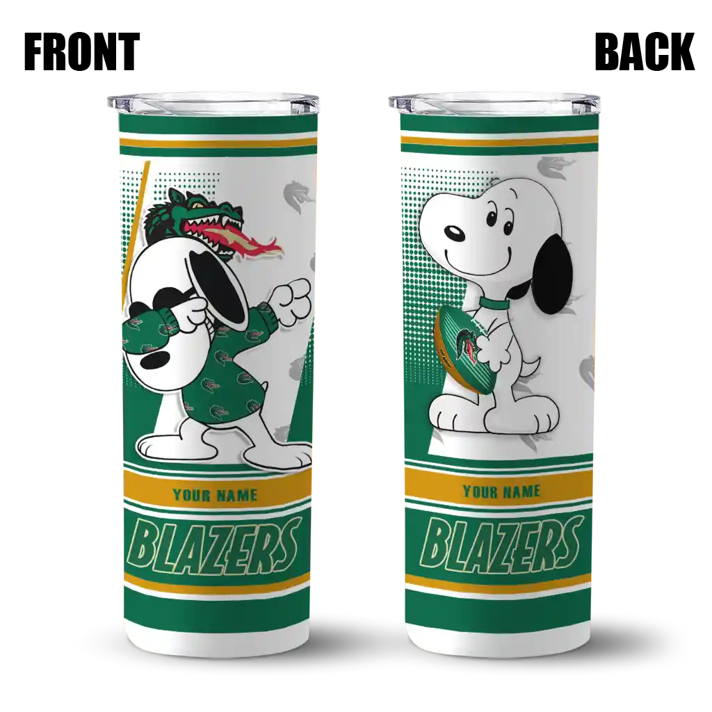 customized-uab-blazers-snoopy-dog-green-white-skinny-tumbler-fashion-forward.webp