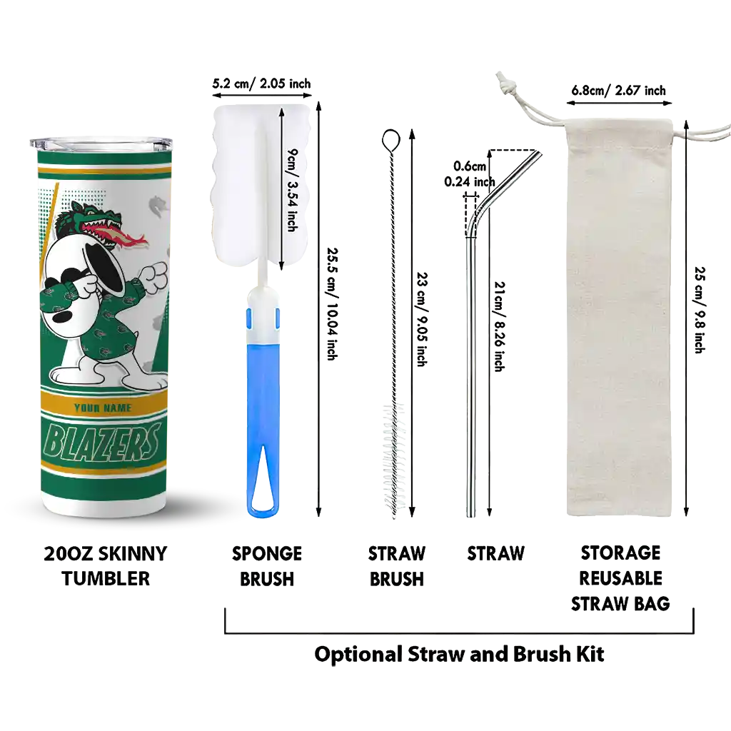 customized-uab-blazers-snoopy-dog-green-white-skinny-tumbler-new-arrival.webp