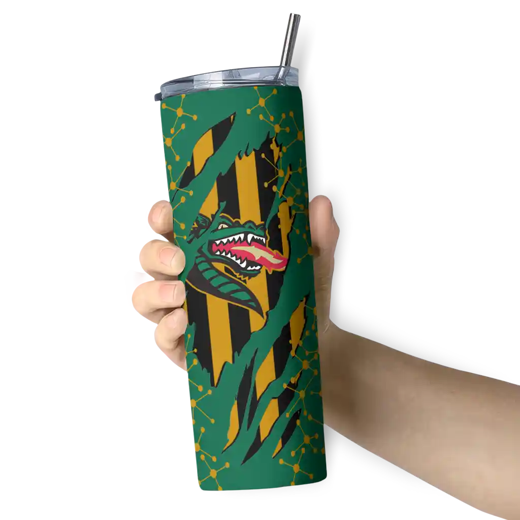 customized-uab-blazers-star-pop-green-black-skinny-tumbler-premium-grade.webp