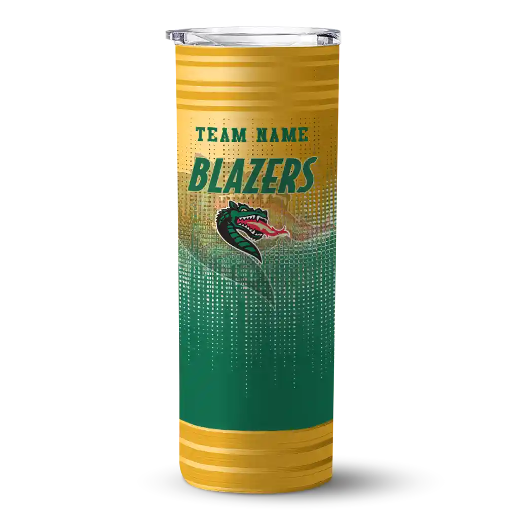 customized-uab-blazers-swirl-texture-green-skinny-tumbler-best-selling.webp customized uab blazers swirl texture green skinny tumbler best selling
