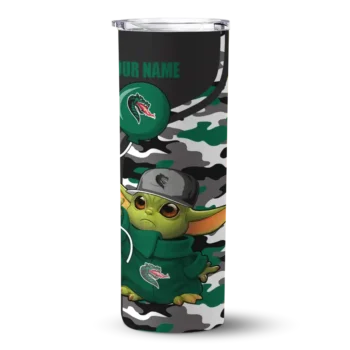 Customized UAB Blazers Yoda Camo Green Black Skinny Tumbler