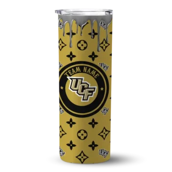 Customized UCF Knights Camo Streak Gold Skinny Tumbler