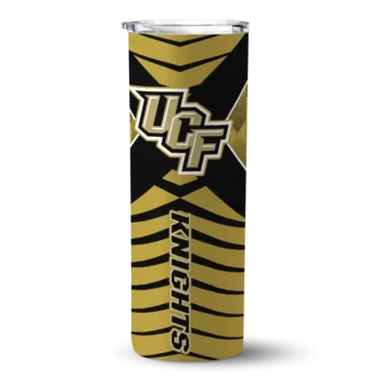 Customized UCF Knights Camo Texture Gold Skinny Tumbler