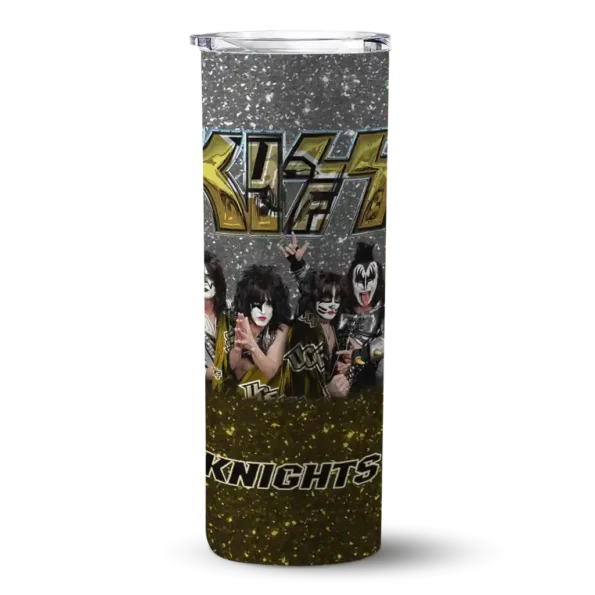 customized ucf knights kiss band black skinny tumbler best selling