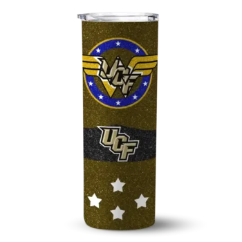 Customized UCF Knights Star Cluster Gold Skinny Tumbler