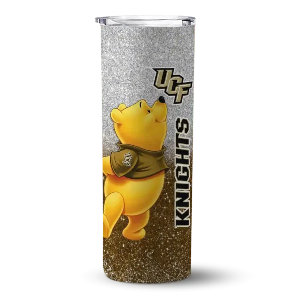 customized ucf knights winnie the pooh gold gray skinny tumbler best selling
