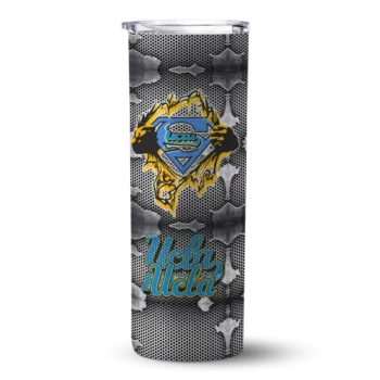 Customized UCLA Bruins Chevron V Blue Gray Skinny Tumbler