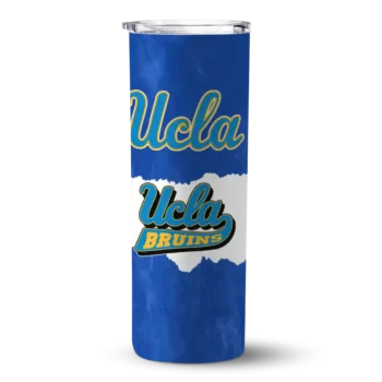 Customized UCLA Bruins Torn Band Blue White Skinny Tumbler