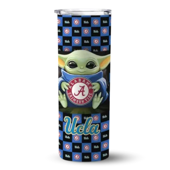 Customized UCLA Bruins Yoda Cozy Blue Black Skinny Tumbler