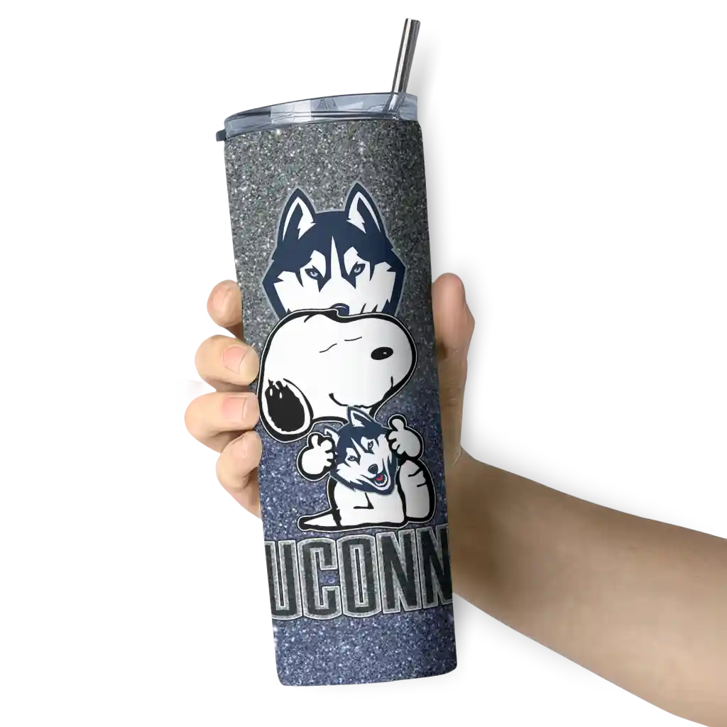 customized-uconn-huskies-snoopy-attitude-blue-skinny-tumbler-premium-grade.webp