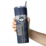 customized-uconn-huskies-sparkle-drip-blue-skinny-tumbler-best-selling.webp