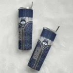 customized-uconn-huskies-sparkle-drip-blue-skinny-tumbler-best-selling.webp