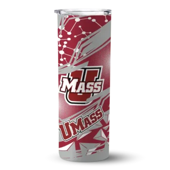 Customized UMass Minutemen Helmet Clash Red Skinny Tumbler