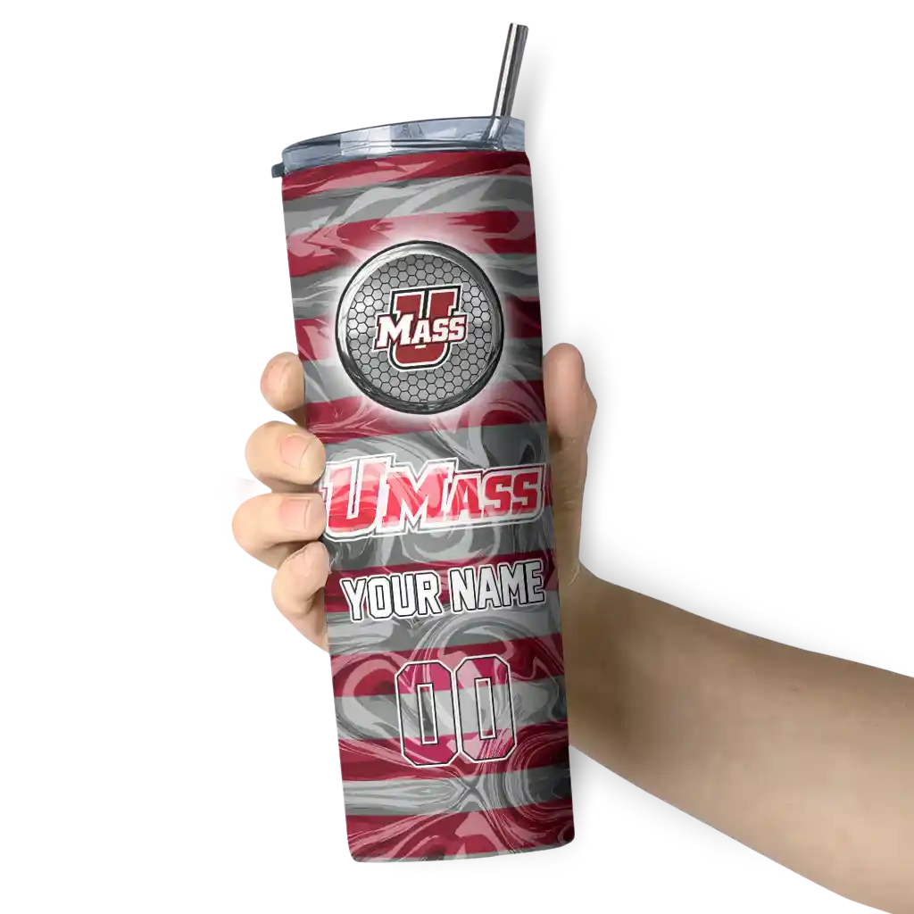 customized-umass-minutemen-patterned-waves-red-skinny-tumbler-premium-grade.webp