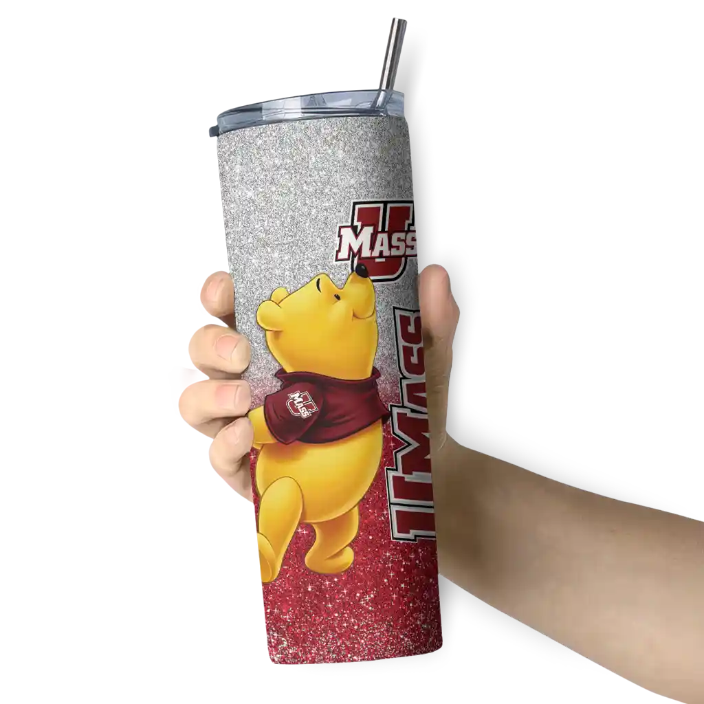 customized-umass-minutemen-winnie-the-pooh-red-gray-skinny-tumbler-premium-grade.webp