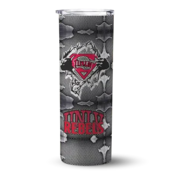 Customized UNLV Rebels Chevron V Red Gray Skinny Tumbler