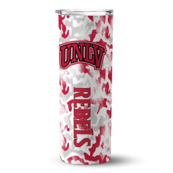 Customized UNLV Rebels Claw Marks Red White Skinny Tumbler
