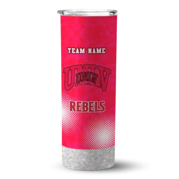 Customized UNLV Rebels Starburst Tiles Red Skinny Tumbler