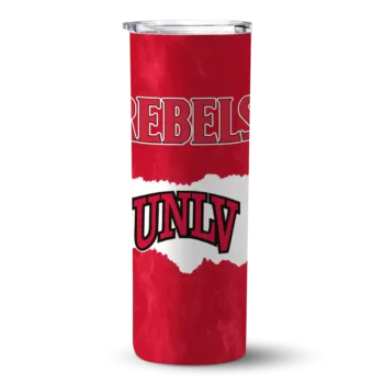 Customized UNLV Rebels Torn Band Red White Skinny Tumbler