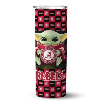 Customized UNLV Rebels Yoda Cozy Red Black Skinny Tumbler
