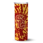 customized-usc-trojans-metallic-grid-red-skinny-tumbler-best-selling-1.webp