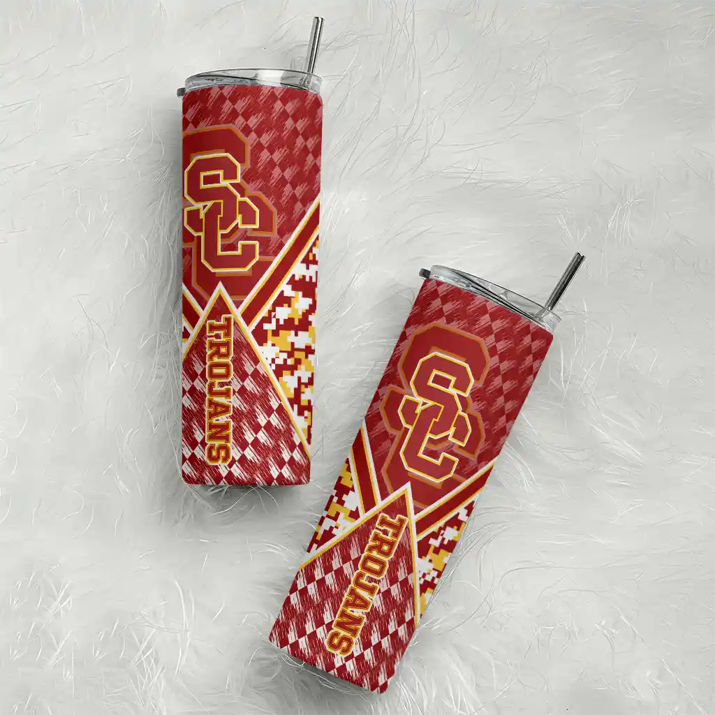 customized-usc-trojans-monogram-burst-red-white-skinny-tumbler-top-rated.webp