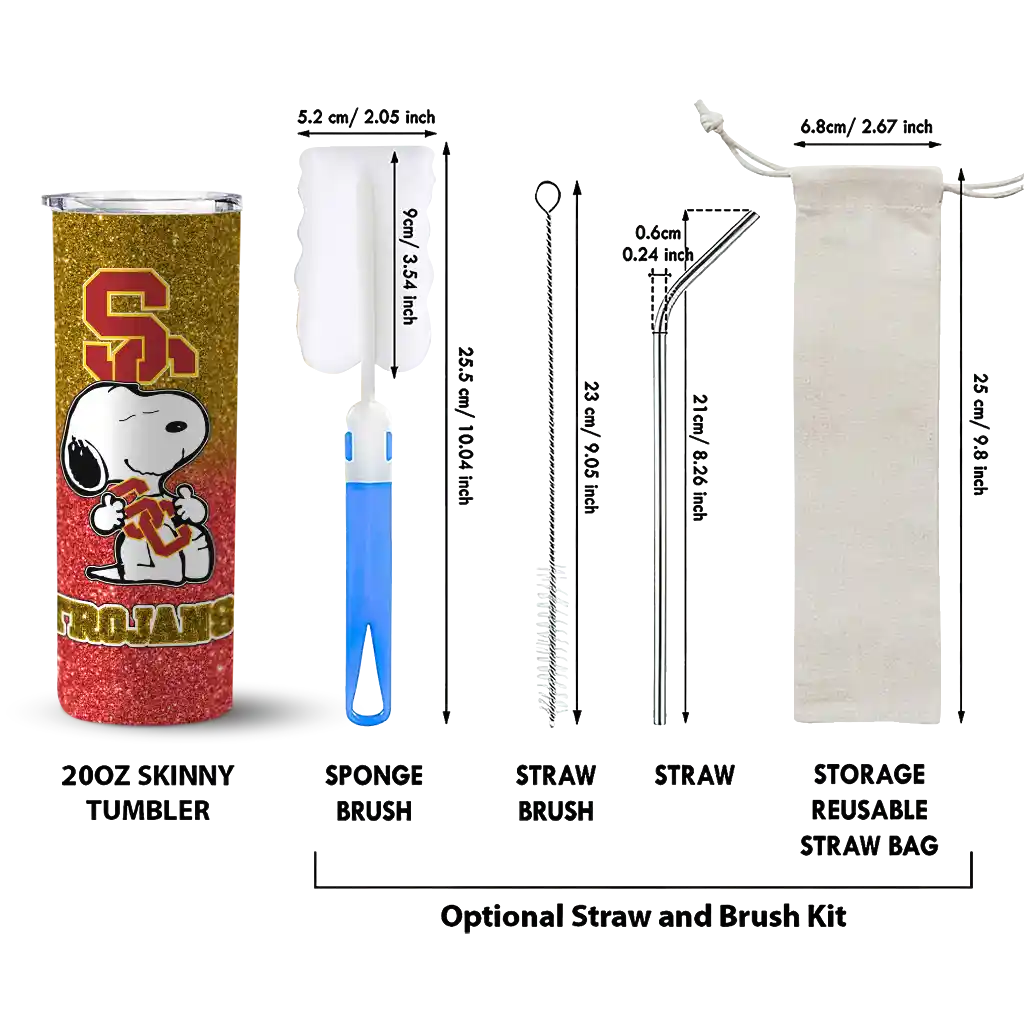 customized-usc-trojans-snoopy-attitude-red-skinny-tumbler-new-arrival.webp