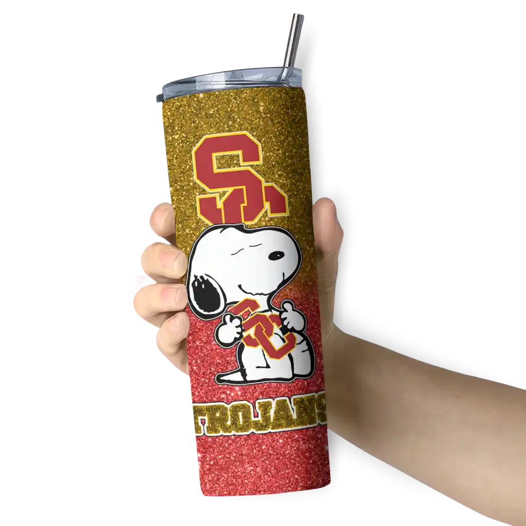 customized-usc-trojans-snoopy-attitude-red-skinny-tumbler-premium-grade.webp