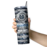customized-utah-state-aggies-patterned-waves-navy-skinny-tumbler-best-selling.webp