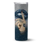 customized-utah-state-aggies-sparkle-lips-navy-skinny-tumbler-best-selling-1.webp