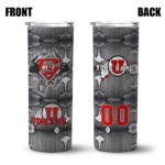 customized-utah-utes-chevron-v-red-gray-skinny-tumbler-best-selling-1.webp