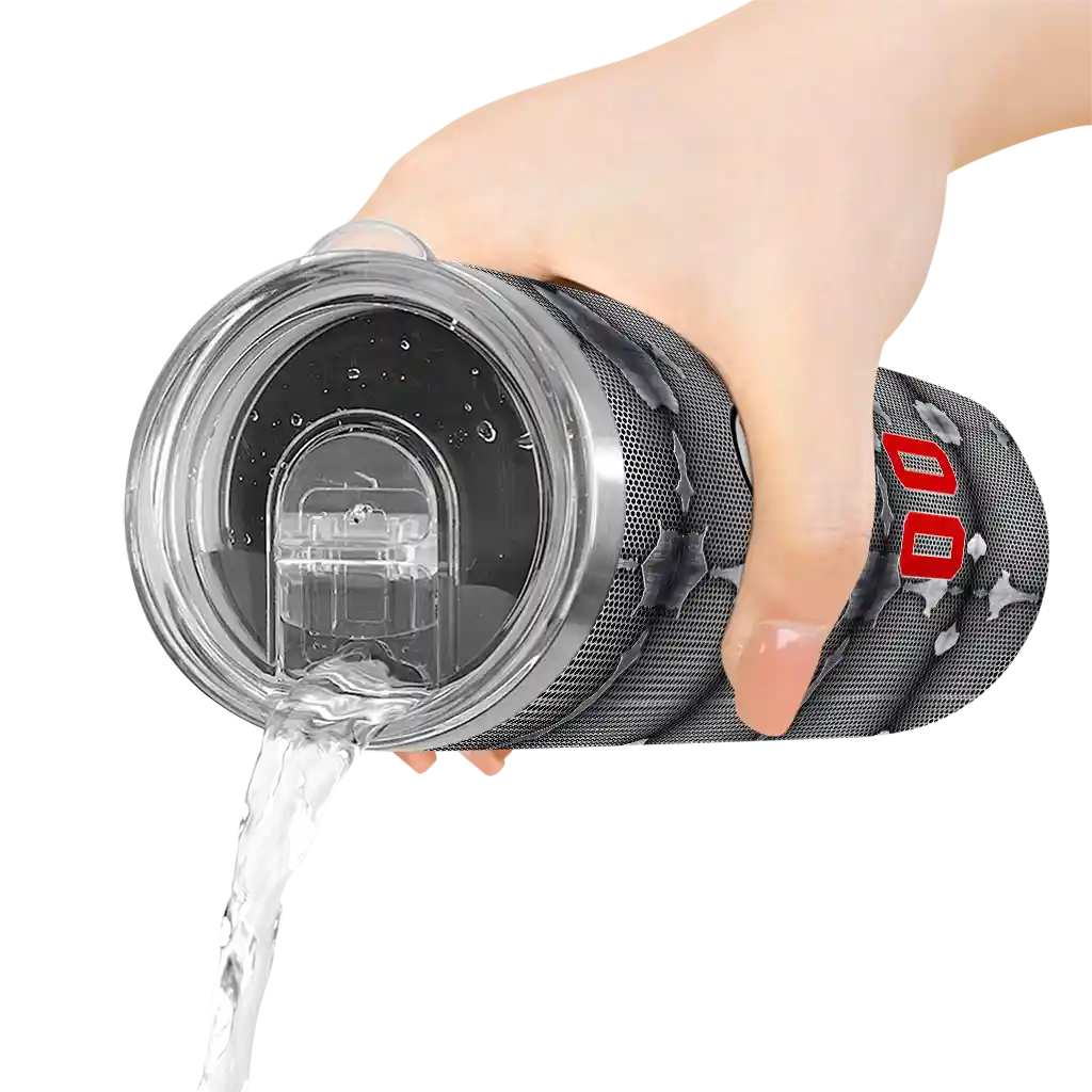 customized-utah-utes-chevron-v-red-gray-skinny-tumbler-latest-model.webp
