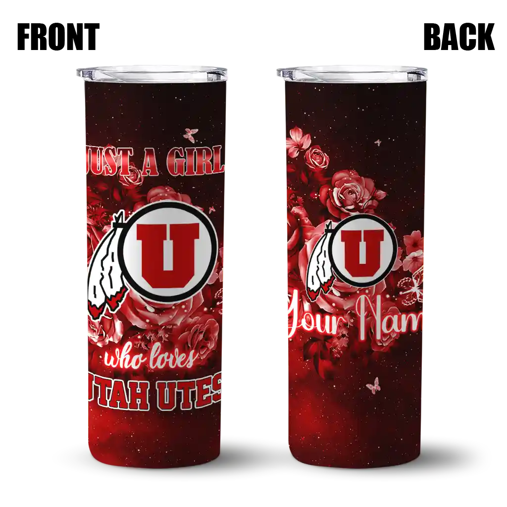 customized-utah-utes-rose-romance-red-black-skinny-tumbler-fashion-forward.webp