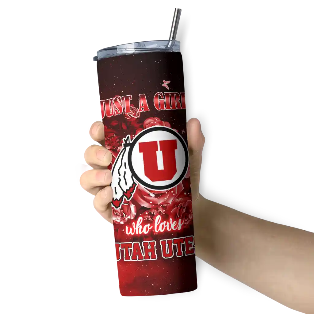 customized-utah-utes-rose-romance-red-black-skinny-tumbler-premium-grade.webp