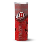 customized-utah-utes-spiral-burst-print-red-skinny-tumbler-best-selling-1.webp