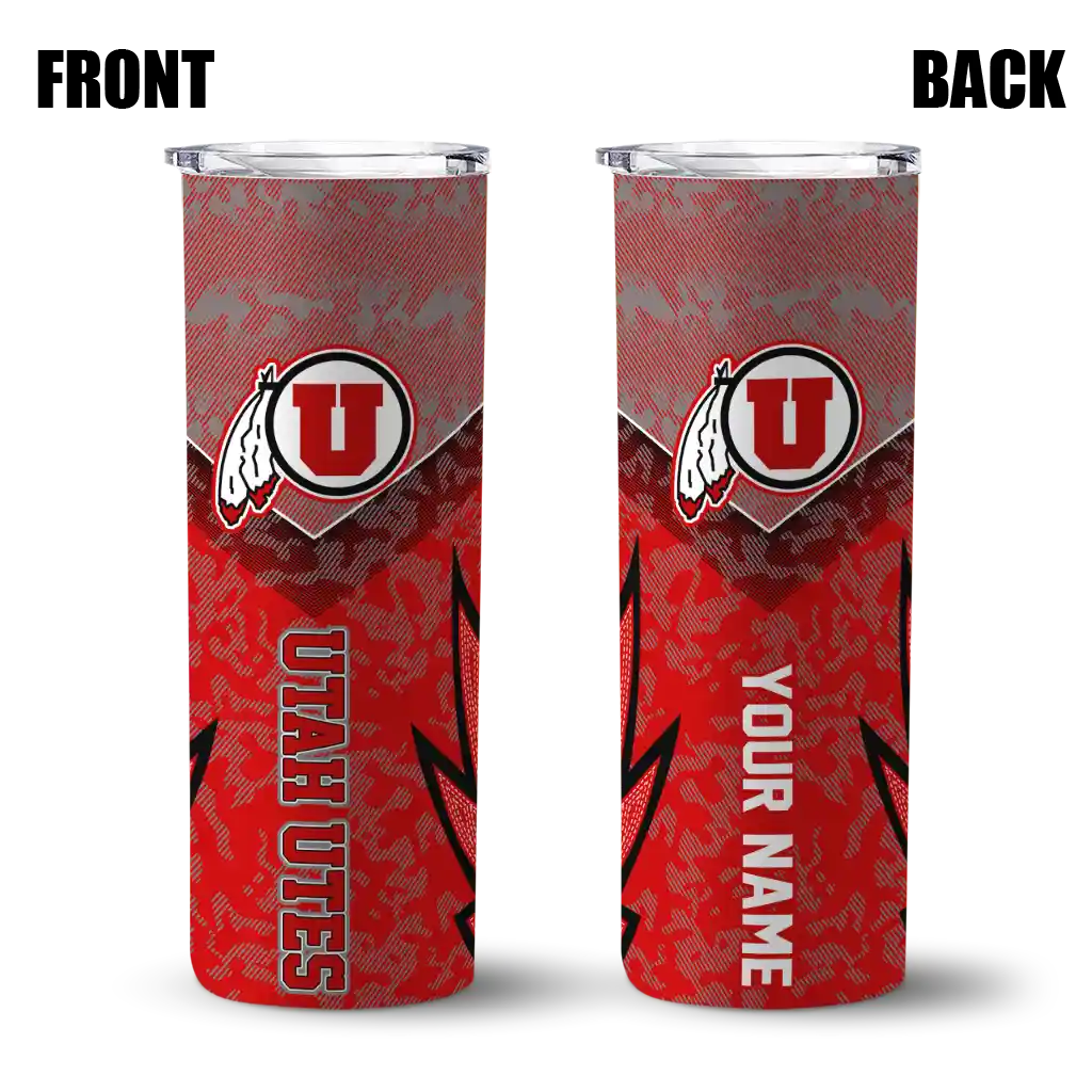 customized-utah-utes-spiral-burst-print-red-skinny-tumbler-fashion-forward.webp