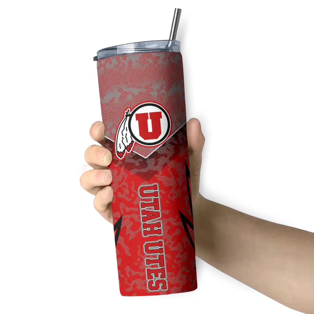 customized-utah-utes-spiral-burst-print-red-skinny-tumbler-premium-grade.webp